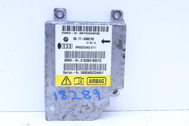 2000 BMW Z3 SRS Control Module 65778386192 OEM