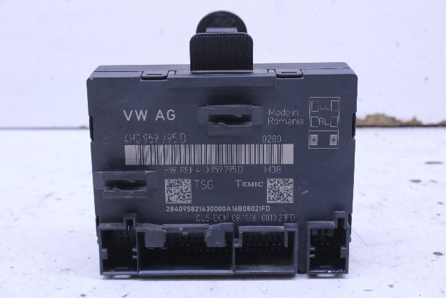 2017 Audi A8L Driver Left Rear Door Control Module 4H0959795D OEM