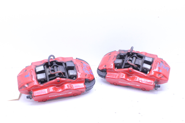 2004 2005 2006 Porsche Cayenne Turbo Rear Brake Caliper Set Pair Brembo Red OEM