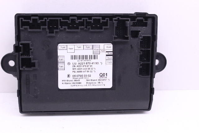 2007-2009 Mercedes Benz S550 W221 Driver Left Front Door Control Module A2218704193 OEM