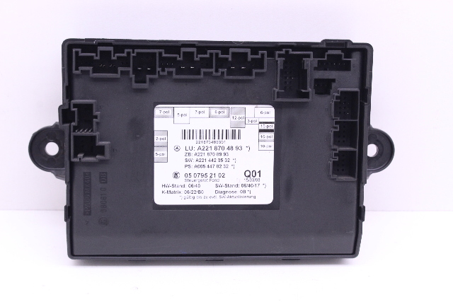 2007-2009 Mercedes Benz S550 W221 Rear Door Control Module A2218704893 OEM