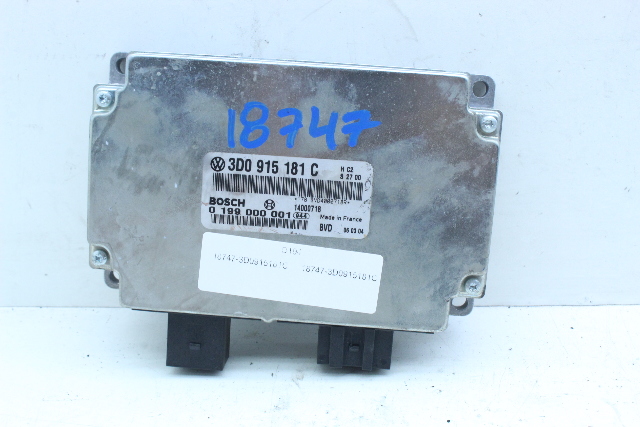 2004 Volkswagen Phaeton Battery Control Module 3D0915181C OEM