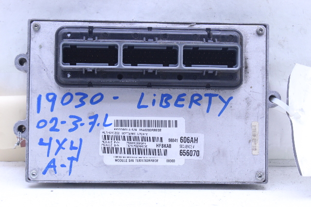 2002 Jeep Liberty 3.7 4x4 AT Engine Computer Module ECU ECM DME OEM