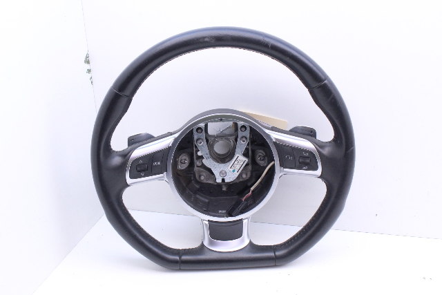 2010-2012 Audi R8 Leather 3 Spoke Steering Wheel Paddle Shifters Has Scuffs OEM