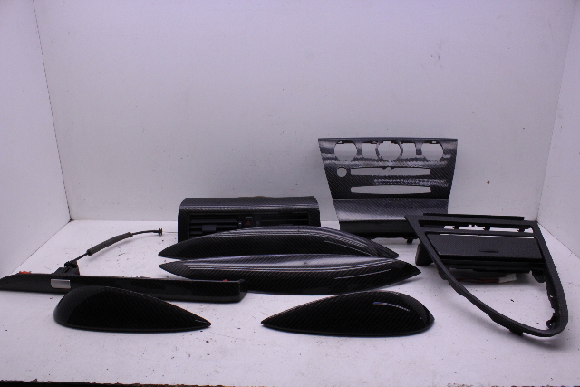 2006 2007 BMW M6 Carbon Fiber Trim Set Dash Console Door Panel E63 E64 OEM