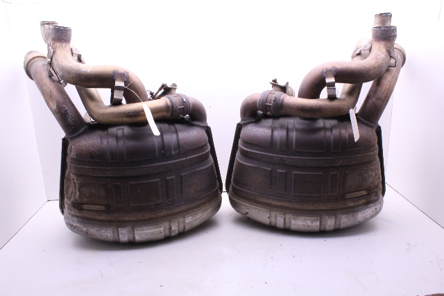 2005-2008 Porsche 911 997 Eisenmann Valved Sport Exhaust Mufflers Dents OEM
