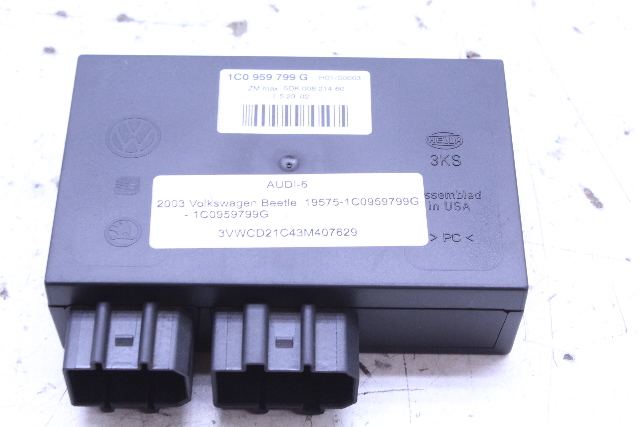2003 Volkswagen Beetle Theft Locking Comfort Control Module 1C0959799G OEM