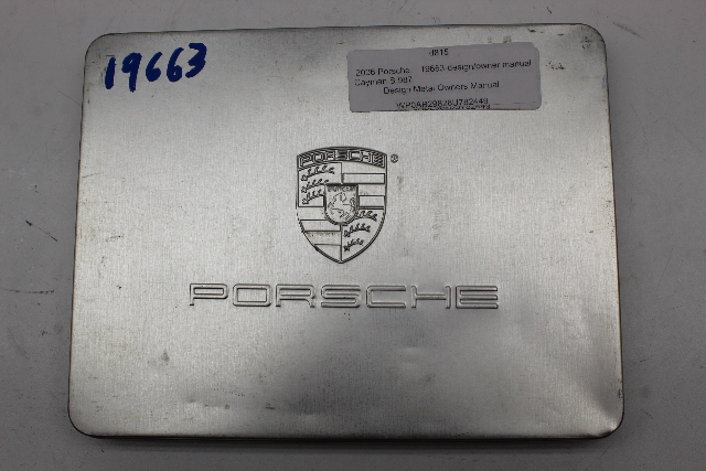 2006 Porsche Cayman S 987 Design Metal Owners Manual