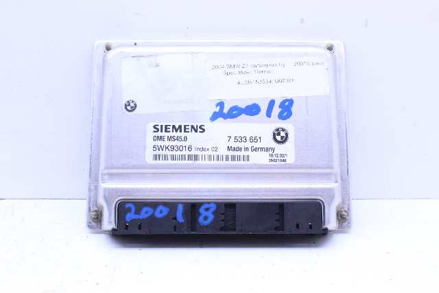 2004 BMW Z4 Engine Computer Module ECU ECM DME OEM