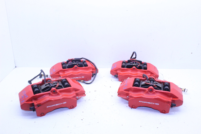 2001-2004 Porsche 911 996 Turbo C4S Front Rear Brake Caliper Set Brembo Red OEM