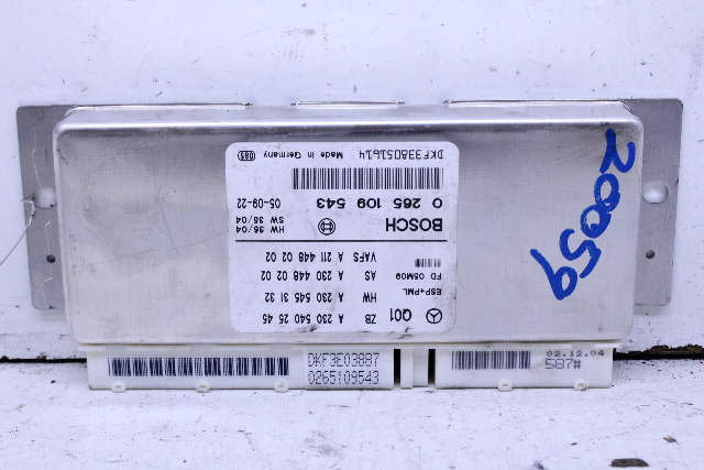 2006 Mercedes SL500 R230 ABS ESP Control Module A2305402545 OEM