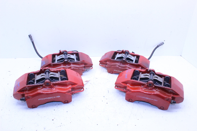 2001-2004 Porsche 911 996 Turbo C4S Front Rear Brake Caliper Set Brembo Red OEM