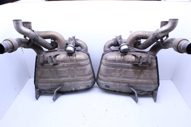 2005-2008 Porsche 911 997 Eisenmann Valved Sport Exhaust Mufflers Pair Set OEM