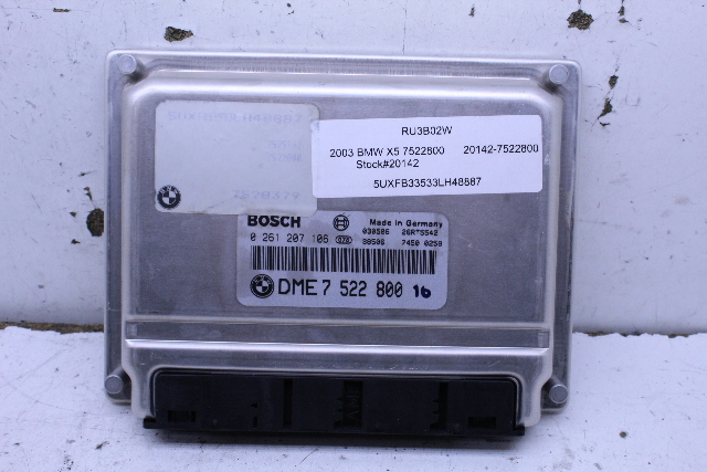2003 BMW X5 Engine Computer Module ECU ECM DME DME 7522800 Stock#20142 OEM