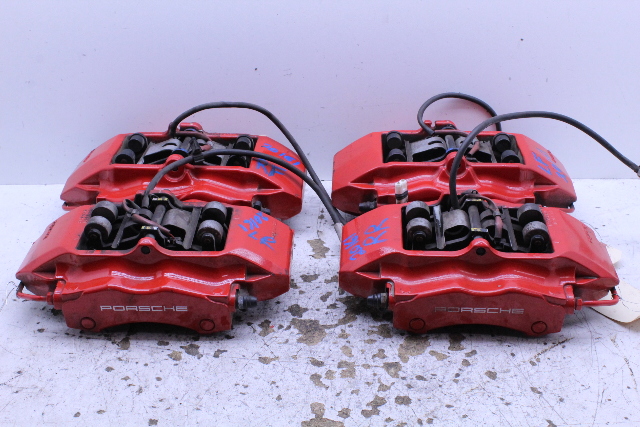 2005-2012 Porsche 911 997 S Brake Calipers Brembo Front Rear Right Left Set Red OEM