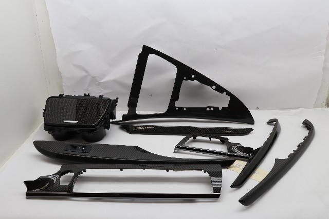 2012-2018 BMW M6 Carbon Fiber Interior Dash Console Shift Bezel Door Trim Set OEM