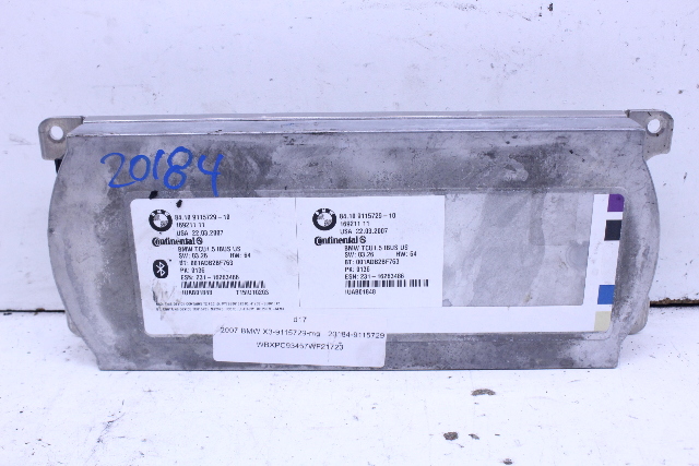 2007 2008 BMW X3 Bluetooth Telematic Control Module 84109115729 OEM