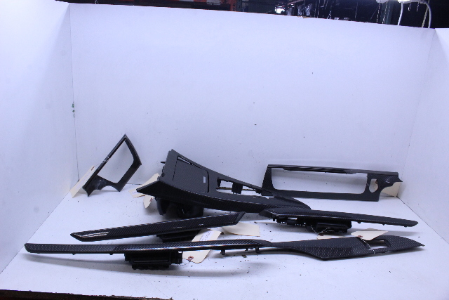 2012-2018 BMW M6 Carbon Fiber Interior Dash Console Shift Bezel Door Trim Set OEM