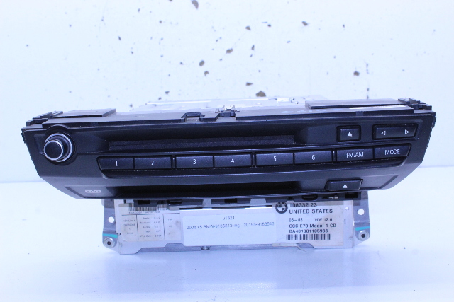 2008 BMW X5 AM FM CD DVD Audio Player 9185543 OEM