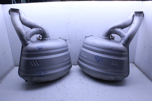 2009 2010 Porsche 911 997.2 Exhaust Muffler Right Left Pair Modified Bypass OEM