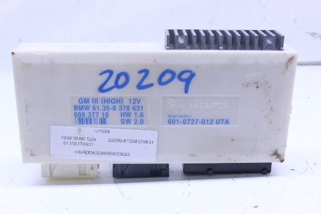 1998 BMW 528i E39 General Control Module 61358378631 OEM