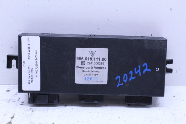 1999 Porsche 911 996 Convertible Roof Top Control Module OEM