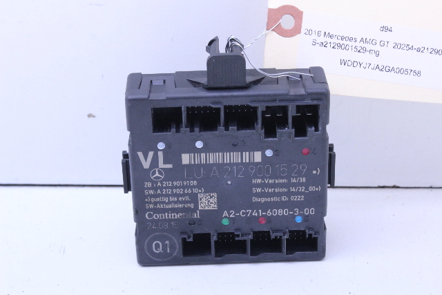 2016 Mercedes AMG GT Driver Left Door Control Module A2129001529 OEM