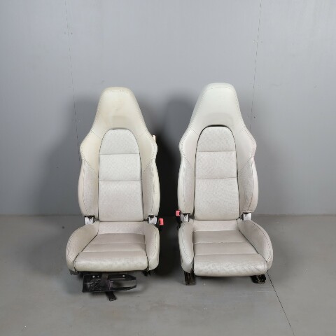 2014-2016 Porsche 911 991 Front Sport Seats Pair Right Left Grey OEM Used Worn