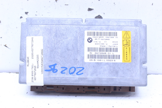 2006 BMW 750Li E65 SRS Control Module - 65776972648 OEM