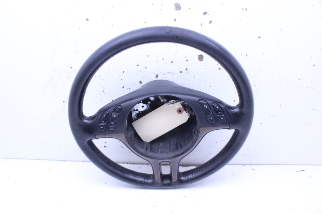 2001 2002 2003 BMW X5 Steering Wheel Wood Trim 3 Spoke Worn Bad