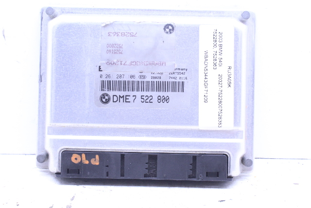2003 BMW 540i E39 Engine Computer Module ECU ECM DME 7522800, 7528363 OEM