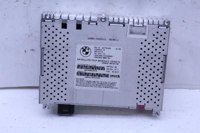 BMW Sirius Satellite Radio Tuner Control Module 65129278266 OEM