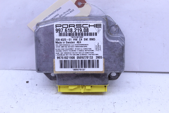 2006-2012 Porsche 911 997 Convertible SRS Module 99761821908 OEM
