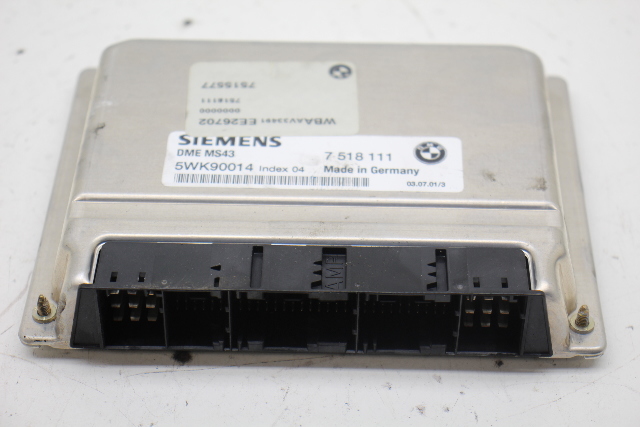 2001 BMW 325i Engine Computer Module ECU ECM DME OEM