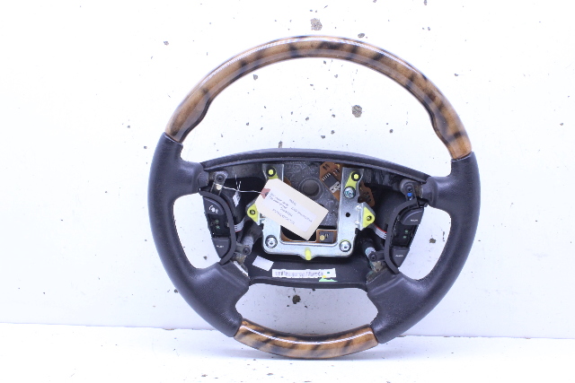 2007 Jaguar Vanden Plas 4 Spoke Wood Leather Combo Steering Wheel Stock#20564