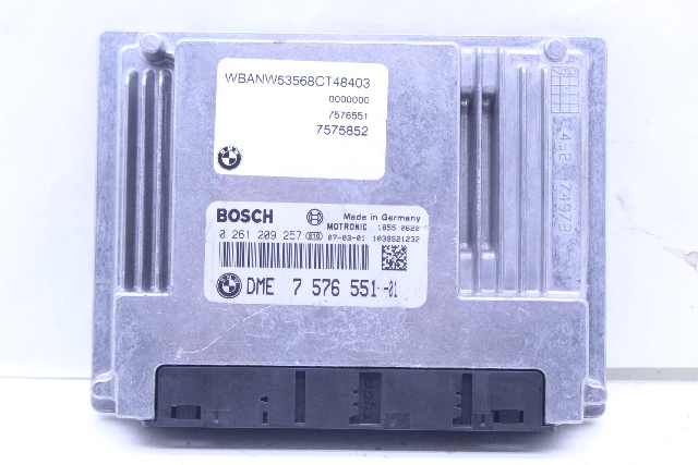 BMW 550i 650i 750i X5 4.8 N62 Engine Computer Module ECU ECM DME OEM
