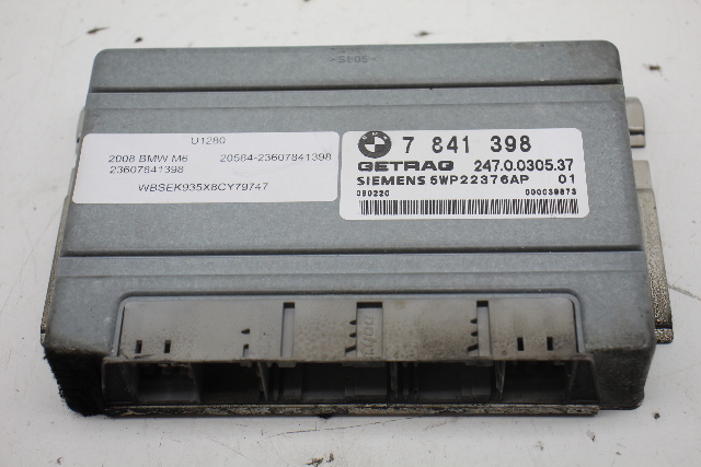 2008 BMW M6 E64 Sequential Manual Gearbox SMG Transmission Control Module TCM 7841398 OEM