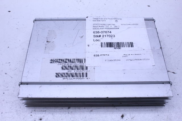 2014 Dodge Challenger Radio Audio Amp Amplifier P05064353AR OEM