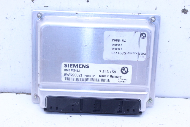 2005 BMW 325i Engine Computer Module ECU ECM DME 7543158 Stock#21016 OEM