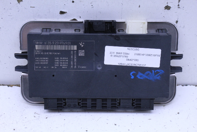BMW 528i 535i 550i 640i 650i 750i X3 Footwell Module 61359251976 OEM