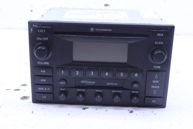 2004 Volkswagen Jetta AM FM Radio Tuner CD Cassette Player 1JM035157P OEM