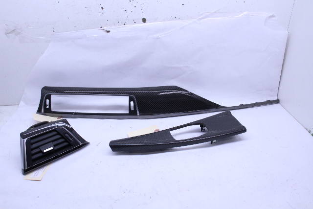 2015 2016 2017 2018 BMW M3 M4 Carbon Fiber Dash Console Trim Set OEM