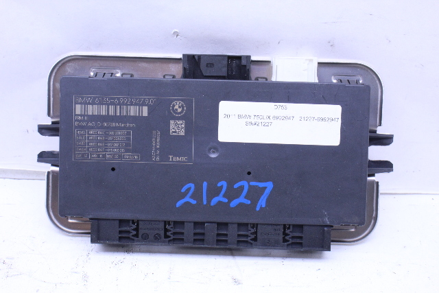 BMW 528i 535i 550i 640i 650i 750i X3 Footwell Light Control Module OEM