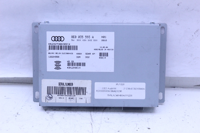 2004 2005 Audi A4 S4 A6 XM Satellite Radio Receiver Module - 8E0035593A OEM