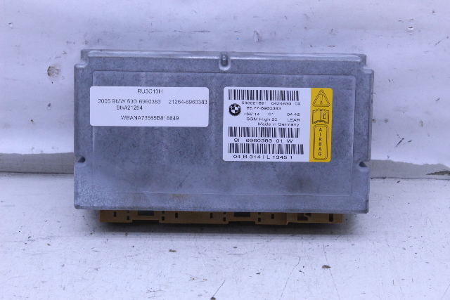 2004 2005 BMW 525i 530i 545i 645i SRS Control Module - 65776960383 OEM
