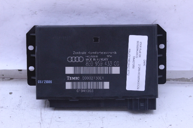 2006 2007 2008 Audi A4 Theft Locking Comfort Control Module CCM OEM
