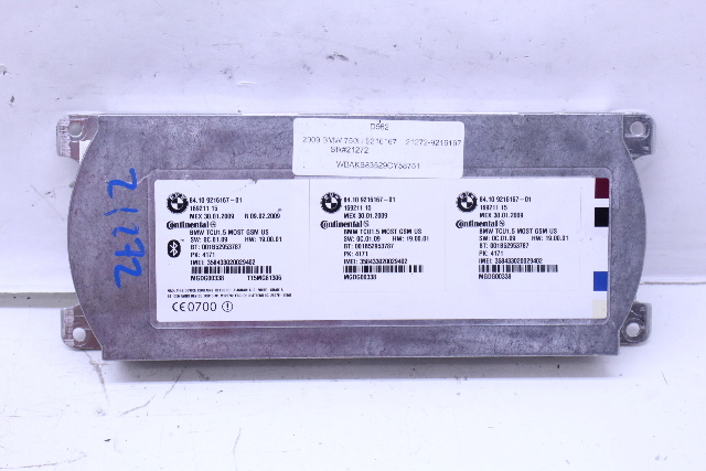 2009 BMW 750i Telematics Bluetooth Control Module OEM