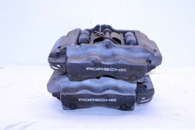 2004-2010 Porsche Cayenne Rear Brake Caliper Pair Brembo Black OEM