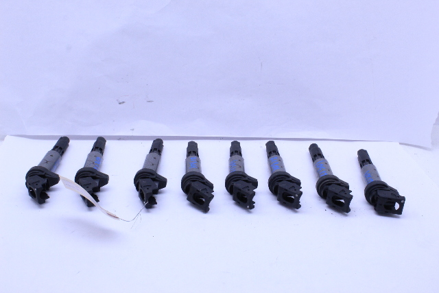 BMW E63 E64 E66 Ignition Coil Set of 8 Coils - 12131712219 OEM