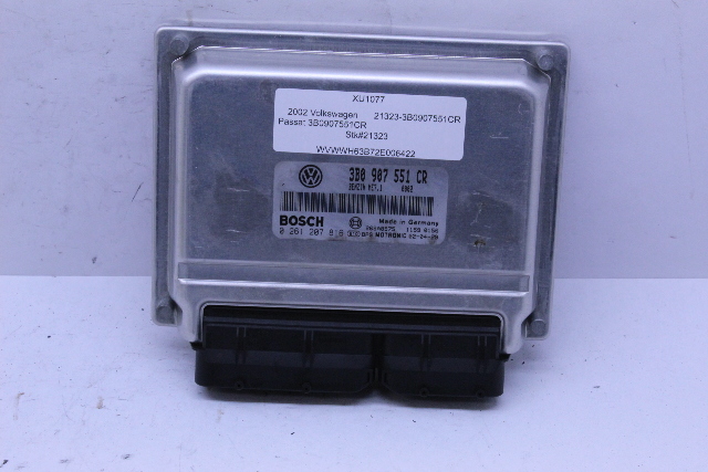 2002 2003 Volkswagen Passat 2.8 Engine Computer Module ECU ECM DME 3B0907551CR OEM